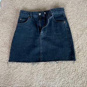 TopShop Black Denim Skirt